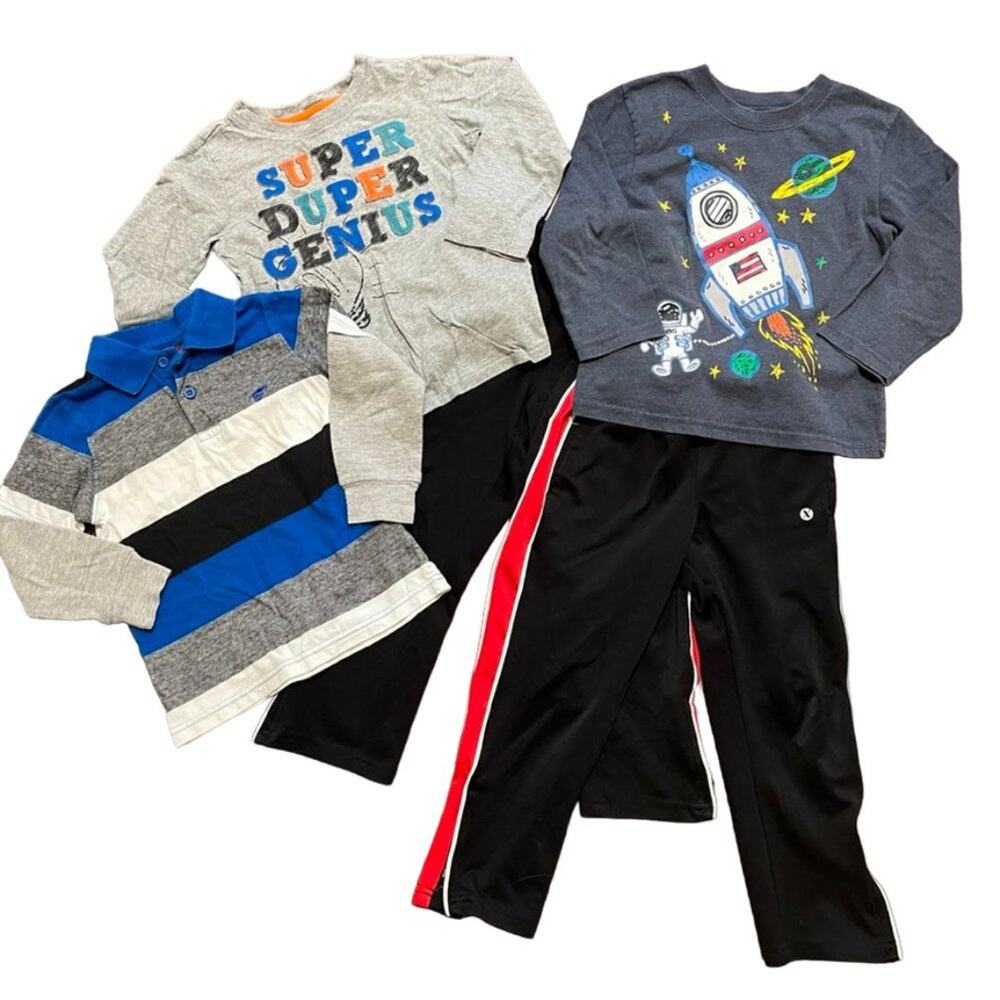 BOYS Bundle - Long Sleeve Shirts and Track Pants SZ 4